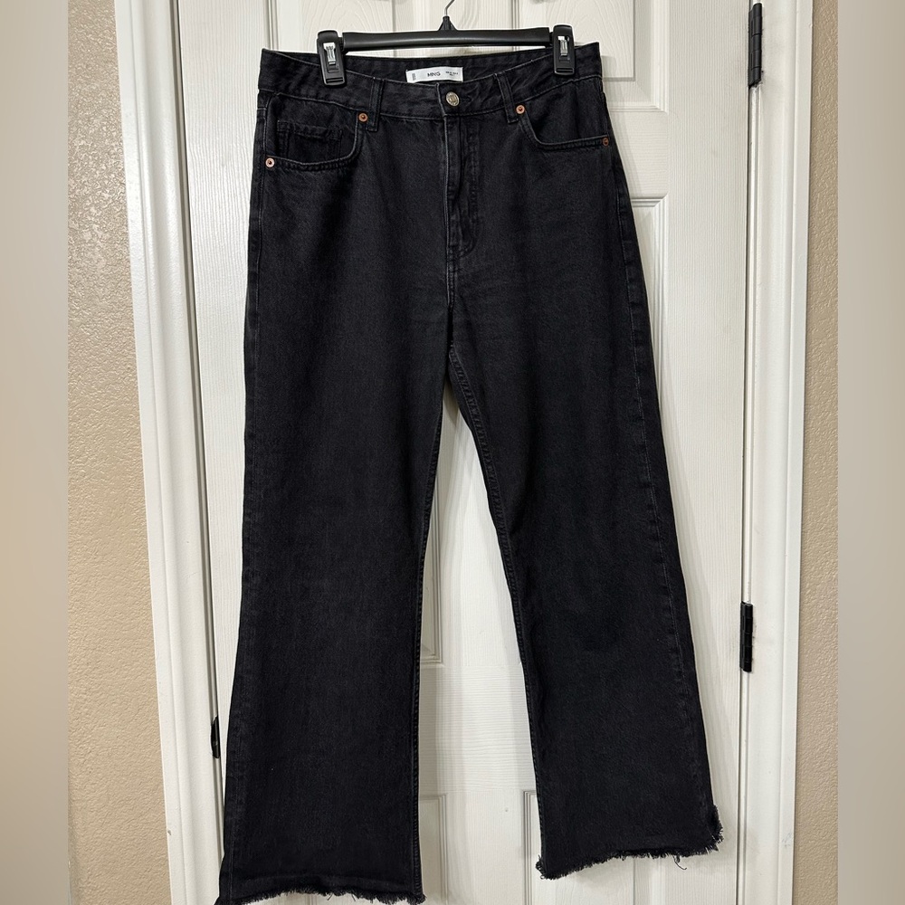 Mango Black Wide Leg Jeans